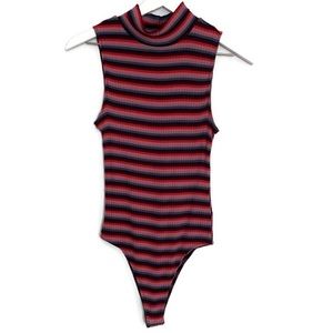 Nordstrom Rack Abound Bodysuit Striped Pink Blue